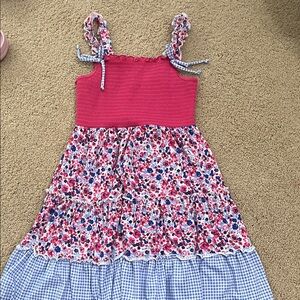 Jona Michelle Pink and Blue Floral Dress